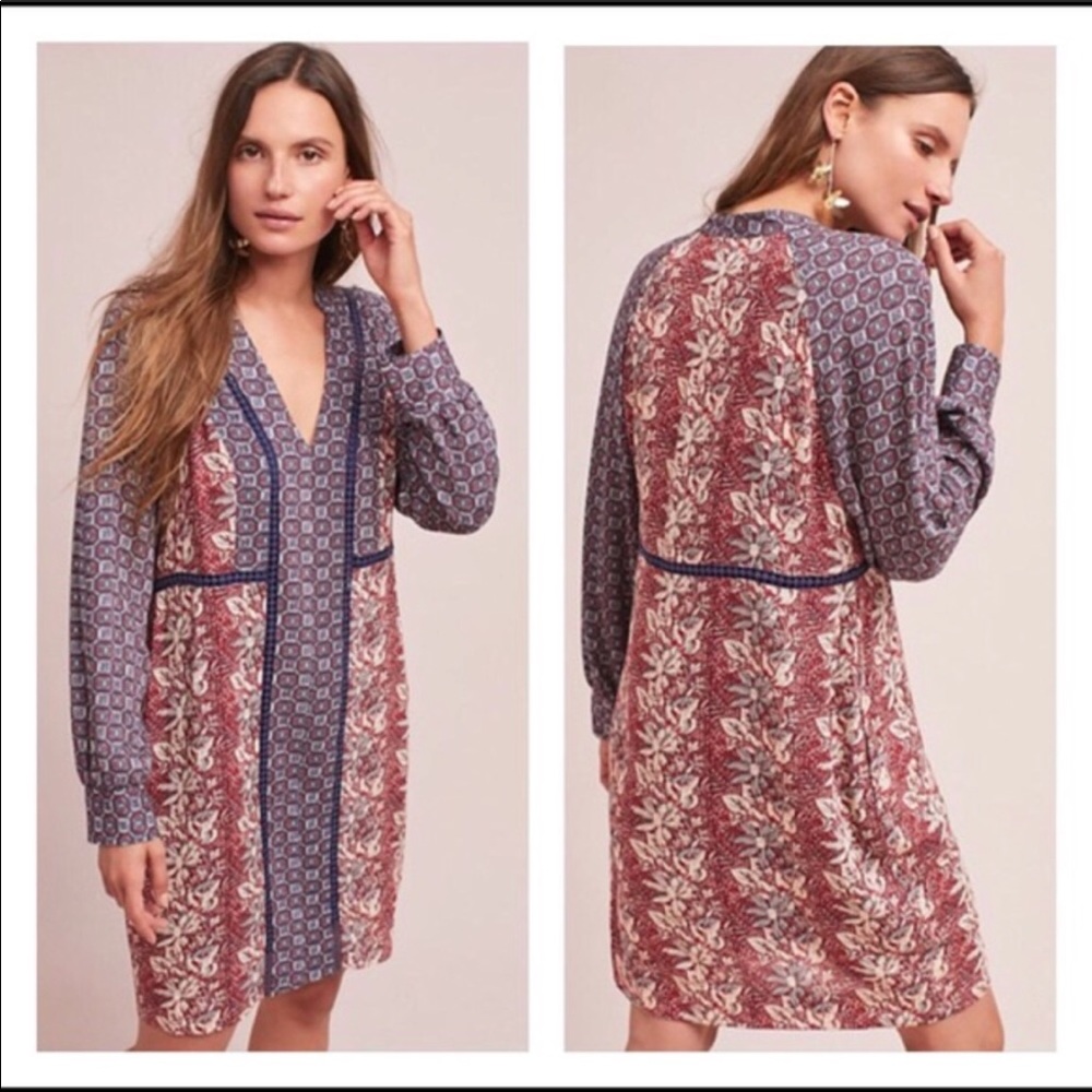Anthropologie Akemi Kin Madigan Tunic Boho Dress cottagecore lagenlook gypsy